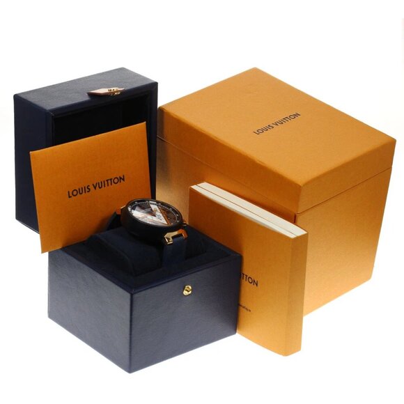 LOUIS VUITTON Tambour Damier Cobalt QA090 Chronograph Automatic Men's_823275 - Picture 6 of 7
